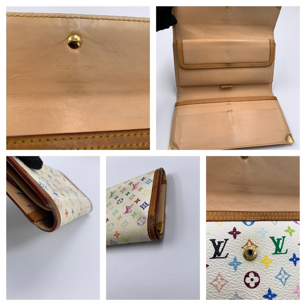 Authentic Louis Vuitton Multicolor Porte Tresor International White Long Wallet - Picture 11 of 15